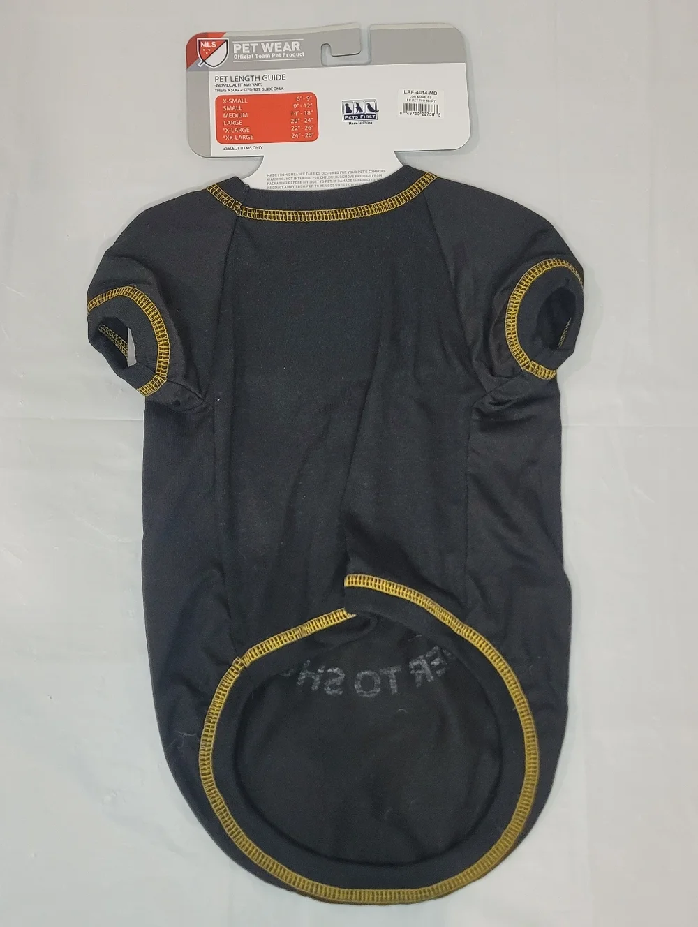 LAFC Black Pet T-Shirt Medium NEW